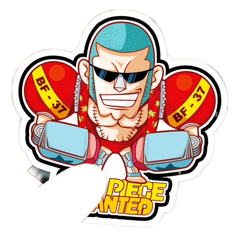 50 pieces of Lufei cartoon stickers luggage scooter car waterproof decorative stickers