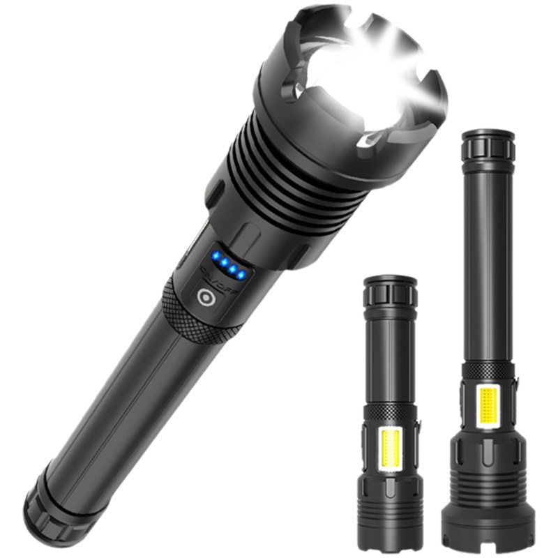 Manufacturer Wholesale Xhp160 Strong Light Flashlight Outdoor Camping Style P90 Emergency Rechargeable Flashlight P70 Strong Light Flashlight