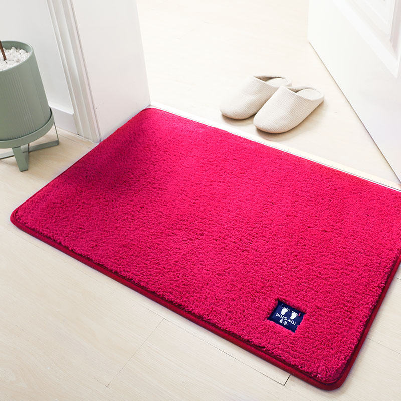 Picture of Toilet Floor Mat Door Absorbent Dirty-Resistant Bathroom Anti-Slip Mat Thickened Plush Toilet Door Mat Machine Washable