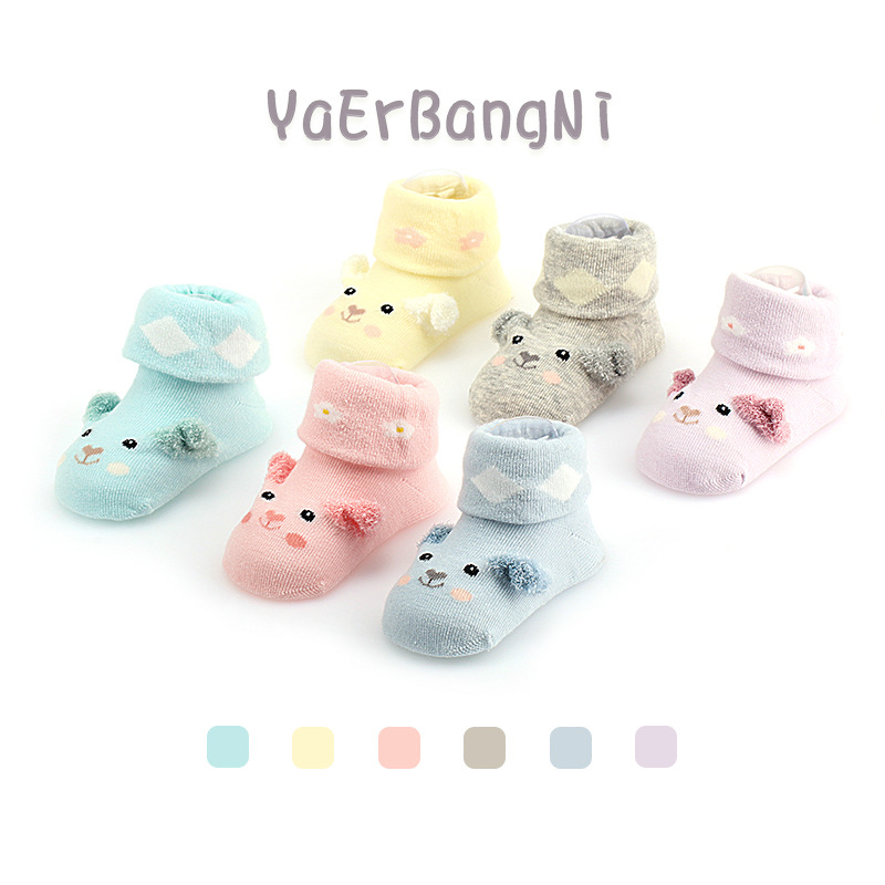 Picture of Newborn baby socks spring and autumn thin baby socks cartoon toddler floor socks dispensing non-slip 0-6 months children's socks