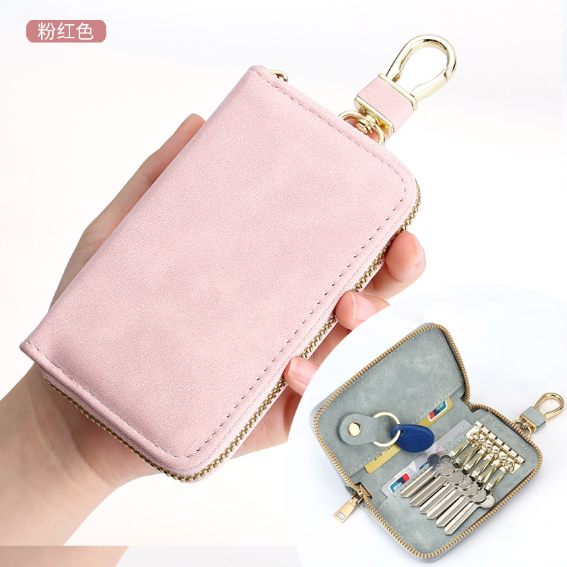 Picture of Retro Simple Zipper Key Bag Men's Waist Hanging Multi-Functional Household Small Bag Large Capacity Car Women's Key Bag