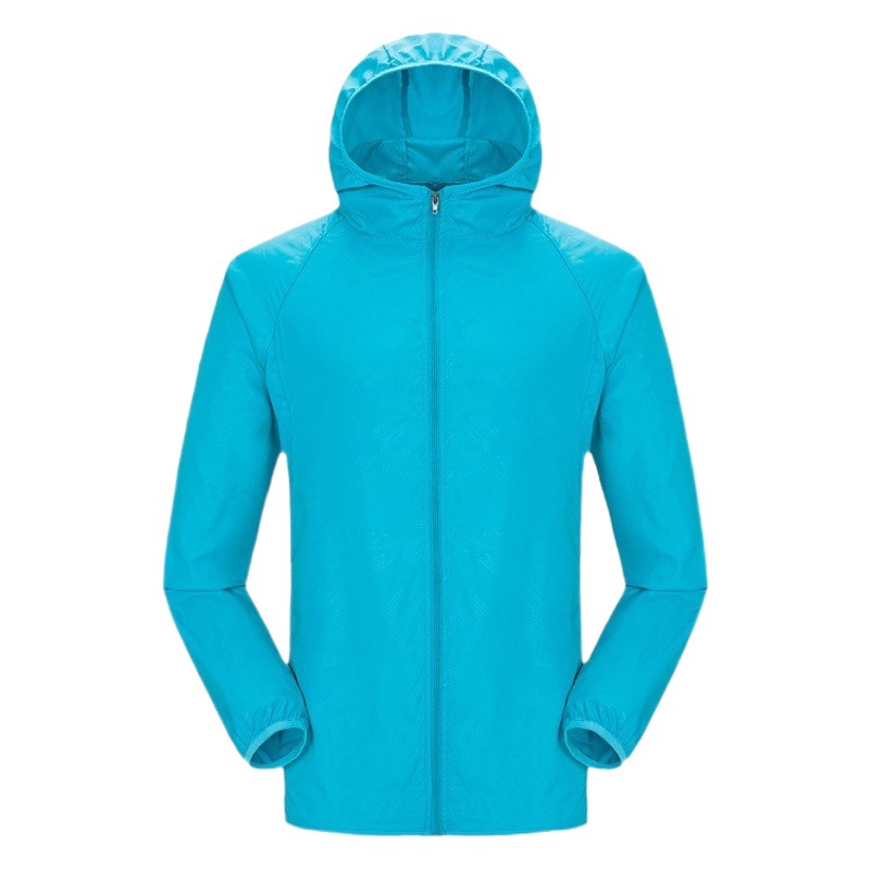 Picture of Factory wholesale outdoor skin windbreaker men's sunscreen clothing women's logo thin coat waterproof printing group building clothing