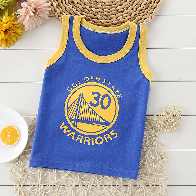 Picture of Children's single-piece vest cotton summer new boys sleeveless top girls Korean version of small and medium-sized children's base shirt wholesale