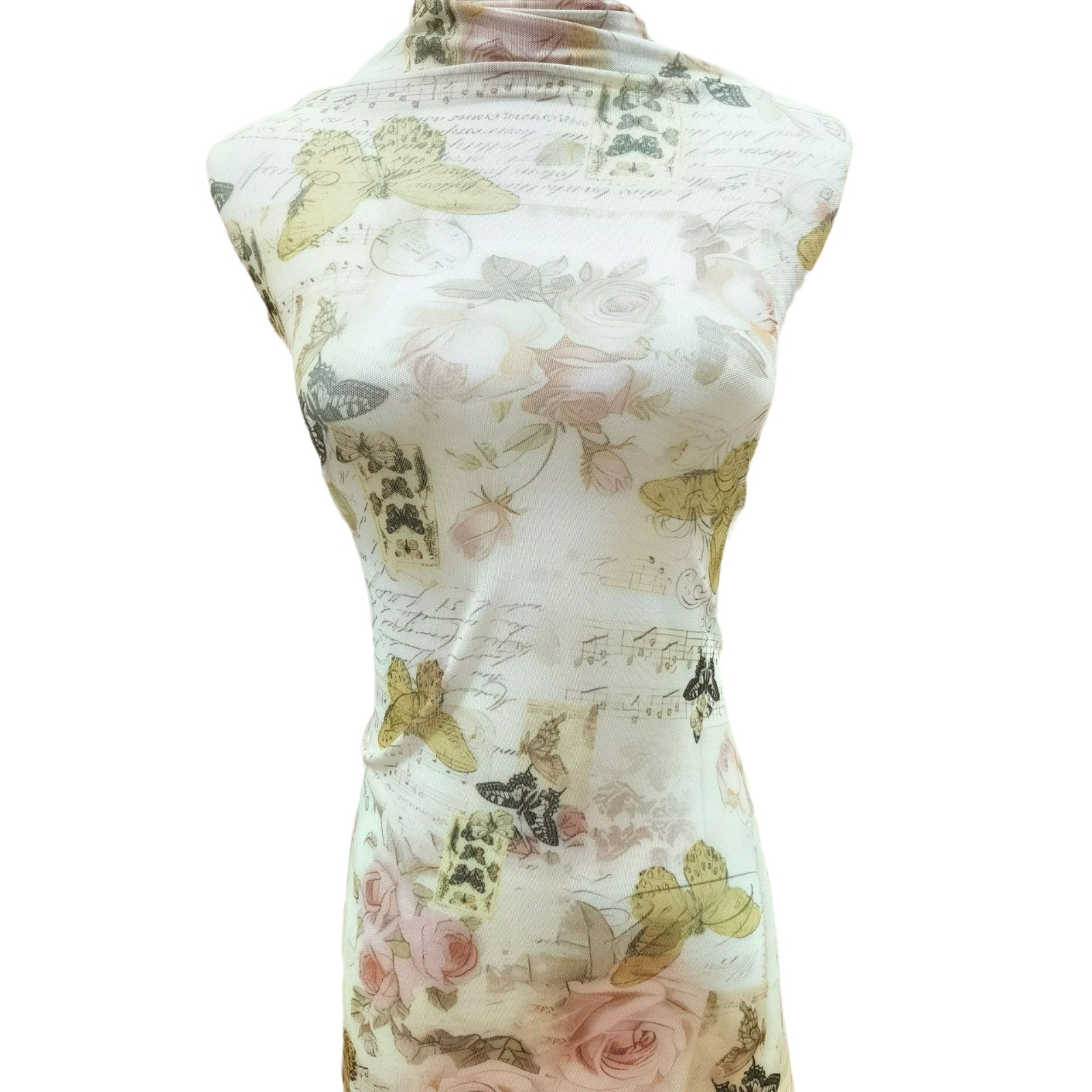 Picture of Printed Mesh 40D High Elastic Polyurethane Mesh High-End Flower Butterfly Cross-Border Digital