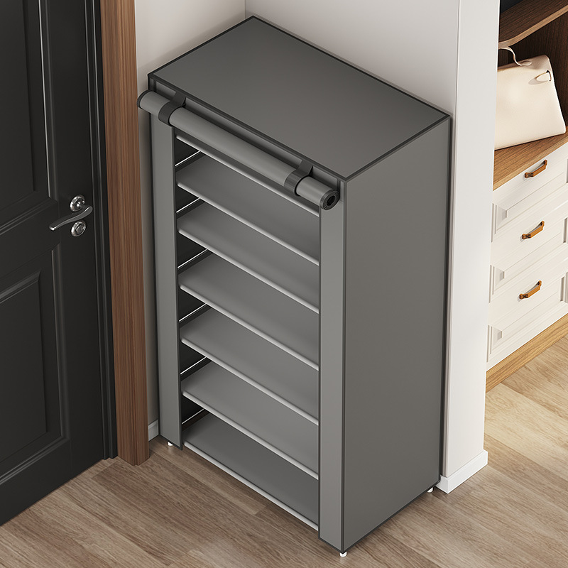 Shoe Rack for Dormitory Rental, Simple Household Indoor Dust-Proof Multi-Layer Shoe Cabinet, Narrow Doorway Storage, Economical