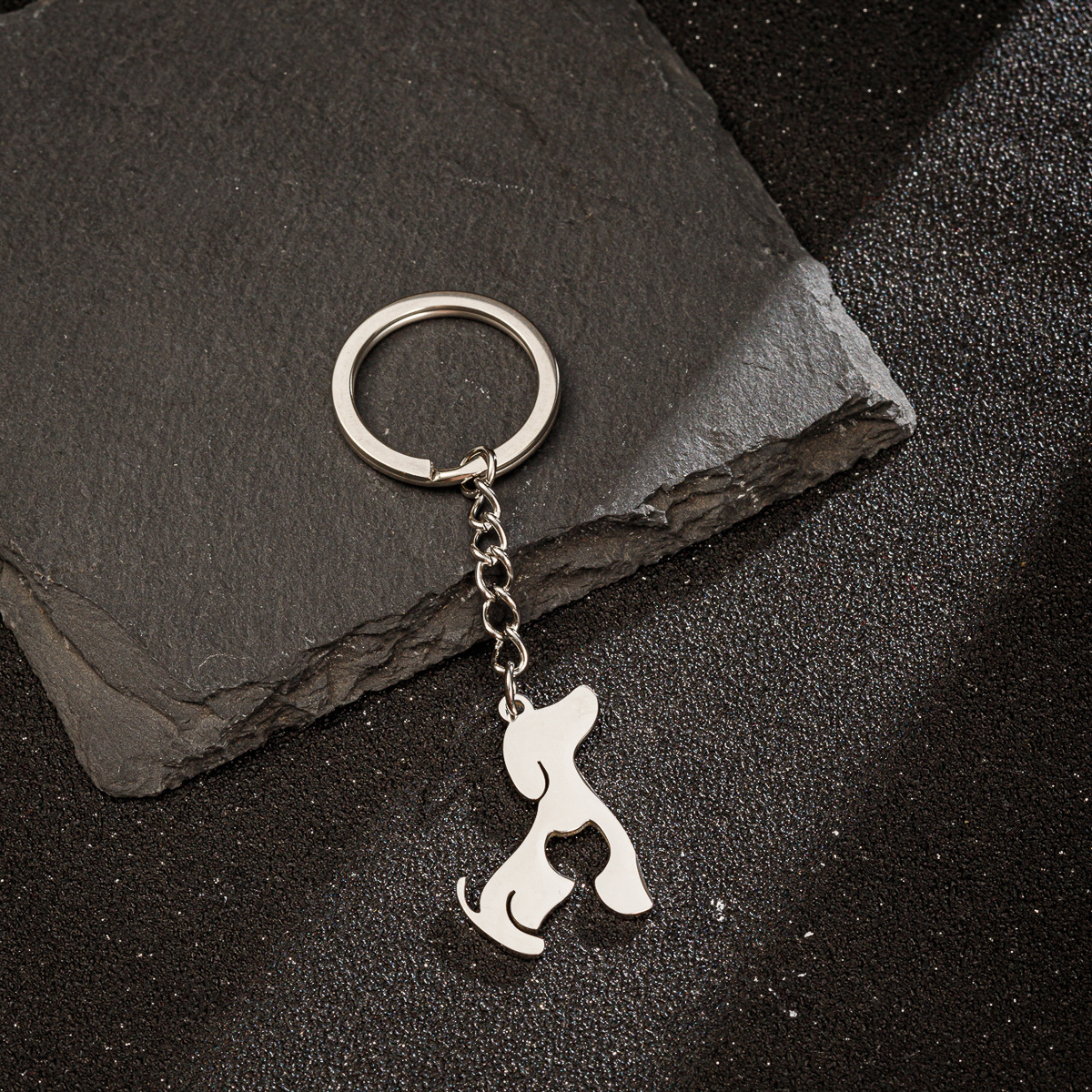 Picture of Japanese and Korean stainless steel metal keychain ins devil love bicycle stethoscope pendant schoolbag pendant in stock