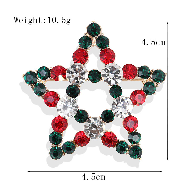 Picture of Lanhao European and American New Fashion Christmas Brooch Christmas Tree Shoes Elk Wreath Snowflake Bell Pin Women