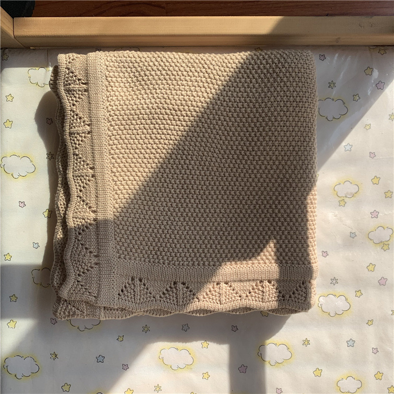 Picture of INS Foreign Trade Norway Nordic Baby Cotton Knitted Blanket Baby Blanket Push Car Blanket Baby Blanket Line Blanket