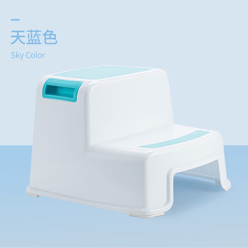 Picture of Double-layer Thickened Children's Foot Stool Baby's Wash Anti-slip Plastic Foot Stool Elevated Step Stool