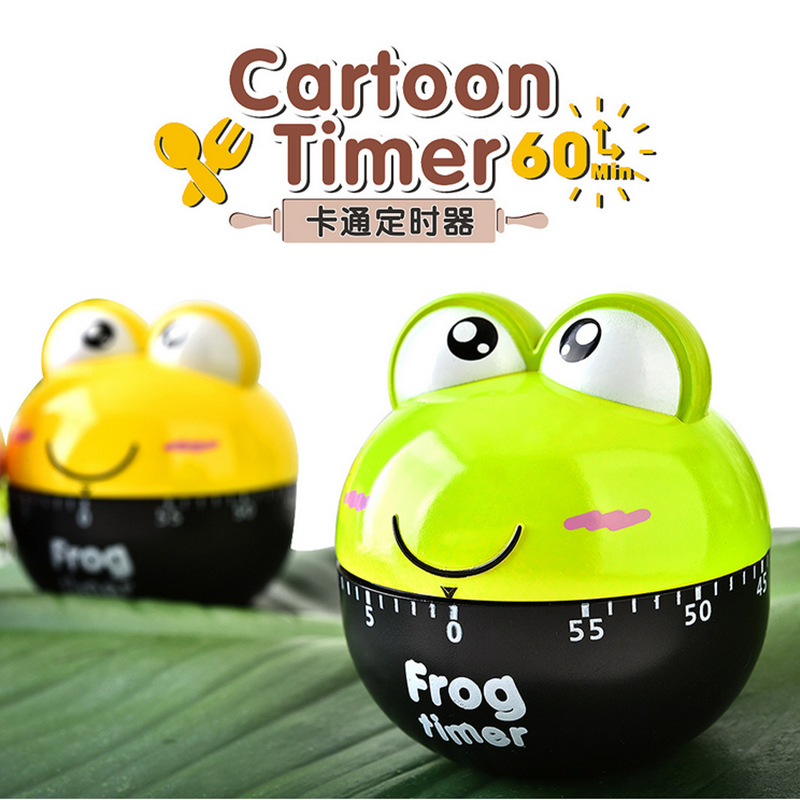 Creative cute cartoon frog timer mechanical kitchen timer 60 minutes time manager RB510