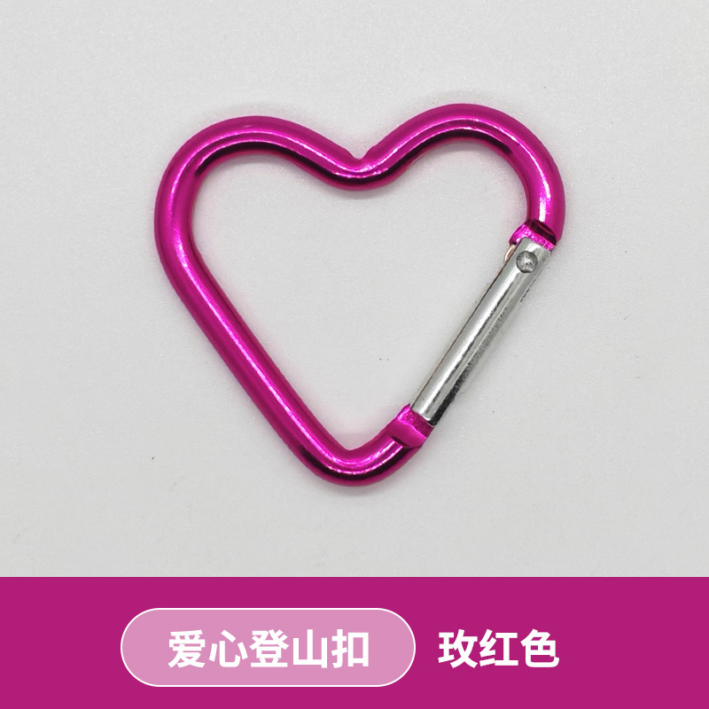 Picture of Love Carabiner 44*40mm Backpack with Heart-Shaped Backpack Buckle, Water Bottle Buckle, Heart-Shaped Aluminum Alloy Carabiner