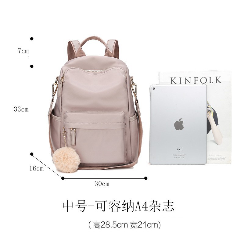 Picture of Fashion Casual Japanese-Korean Style 2024 New Anti-theft Women's Oxford Cloth Backpack Women's Large Capacity Simple Travel Bag