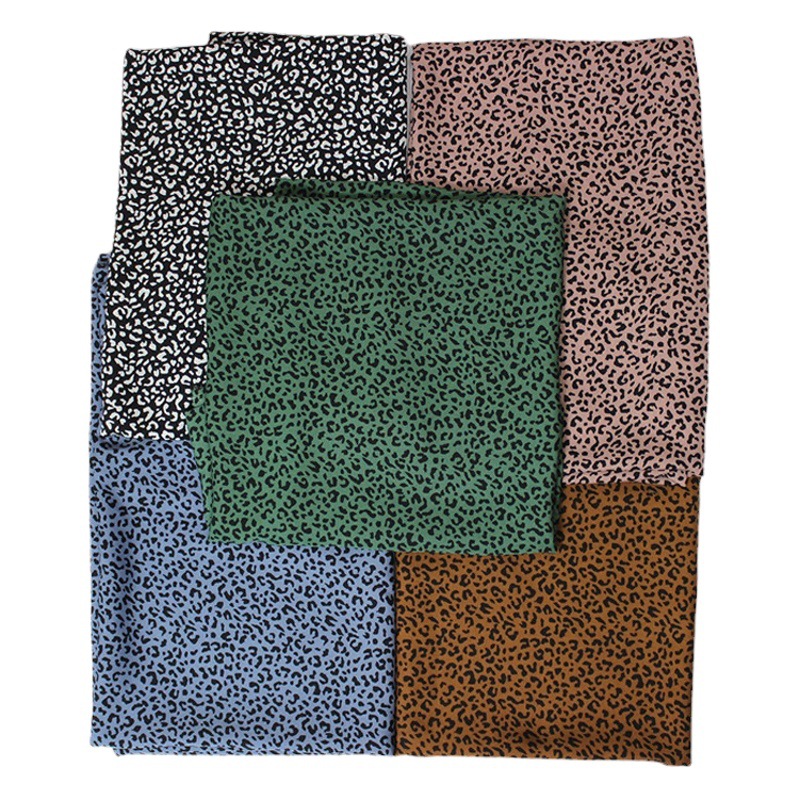 High Quality Korean Silk Fabric Polyester Leopard Print Shirt Chiffon Dress Fabric Fashion Pattern