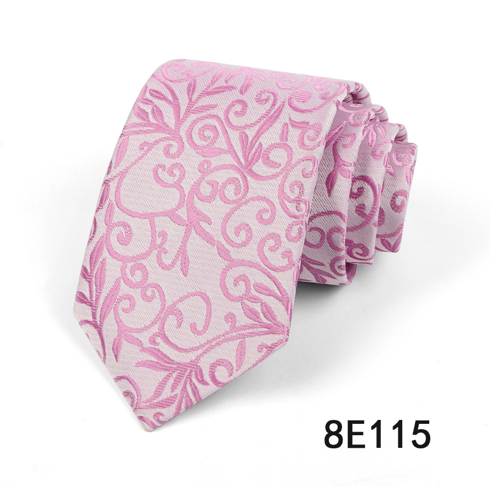 Picture of Men's Tie Business Casual Stripesd Tie 8cm Polyester Jacquard Embroider Print Tie Wholesale Formal Wear