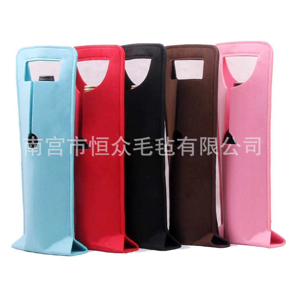 Hot-selling recommended red wine bag fashion felt wine bag single and double thick non-woven gift portable packaging bag