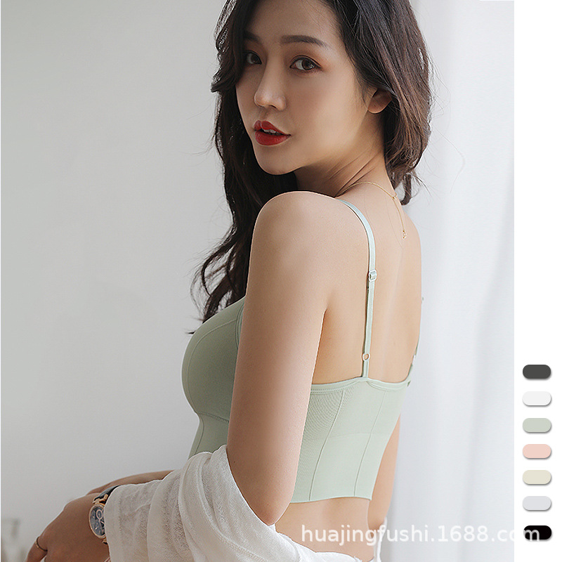 New Thin Running and Fitness Sports Bra for Women, Summer Casual Push-Up Camisole with Beautiful Back, Wireless Yoga Sports Bra
