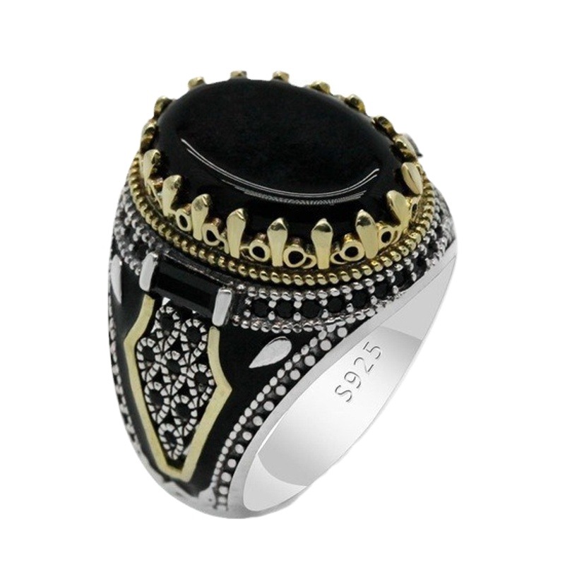 Yanni Source Manufacturer Men's Turkish Retro Alloy Men's Ring Wholesale