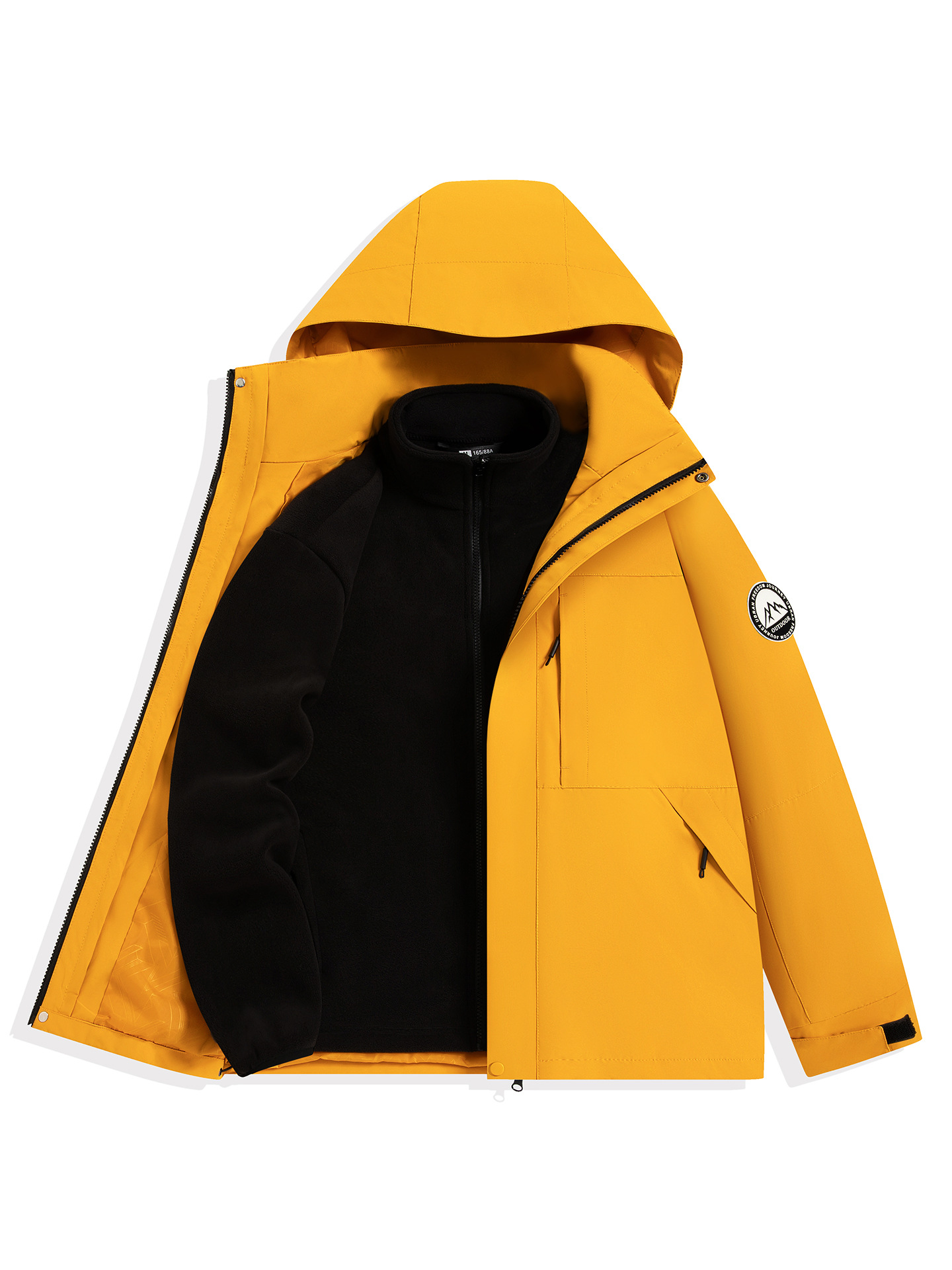 2025 New Outdoor Jacket 3-in-1 Water-Repellent Unisex Detachable Fleece Lining Hiking Jacket Casual Wear