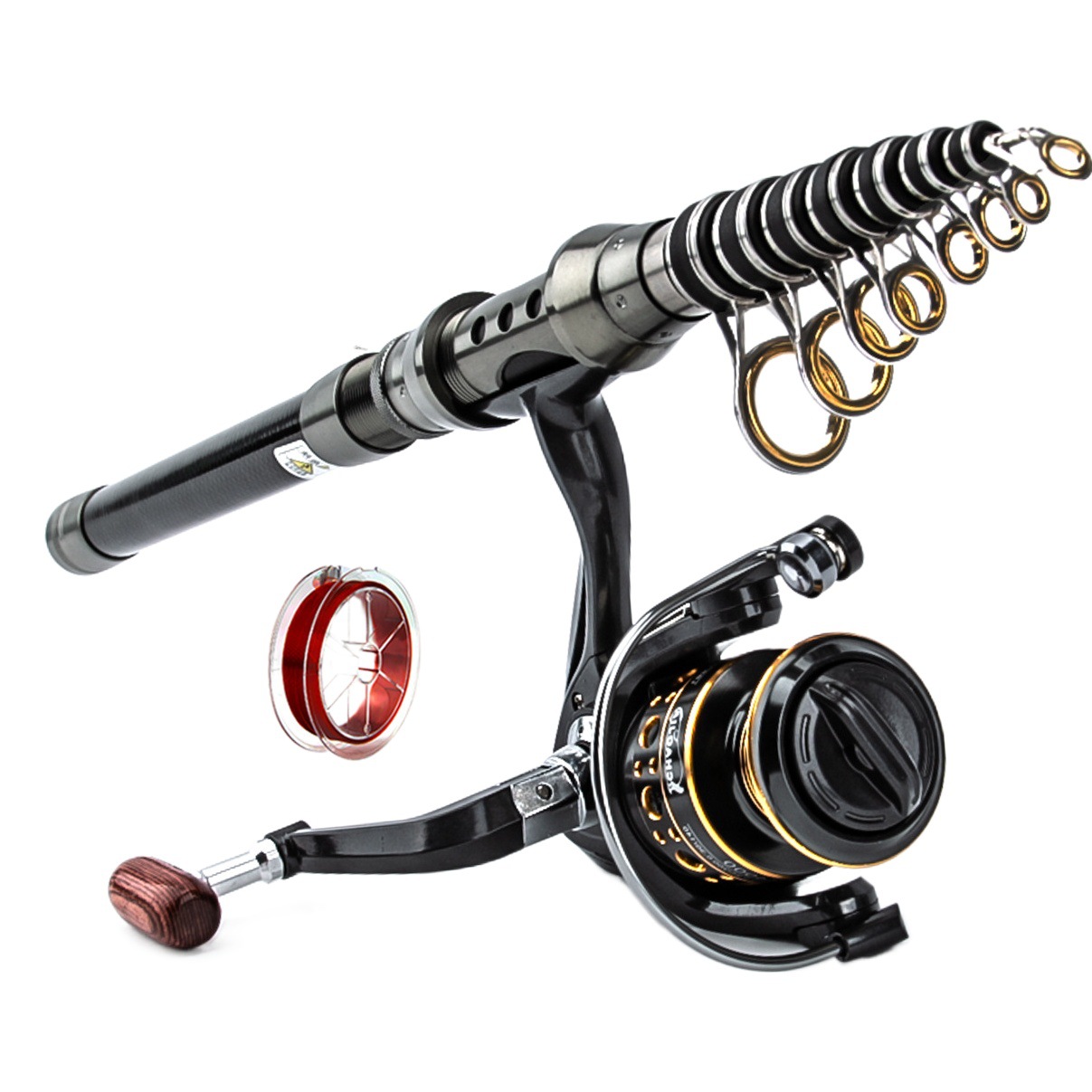 New retractable road Asian rod full set wholesale remote cast black pit sea fishing rod portable fishing rod fishing gear cross-border wholesale