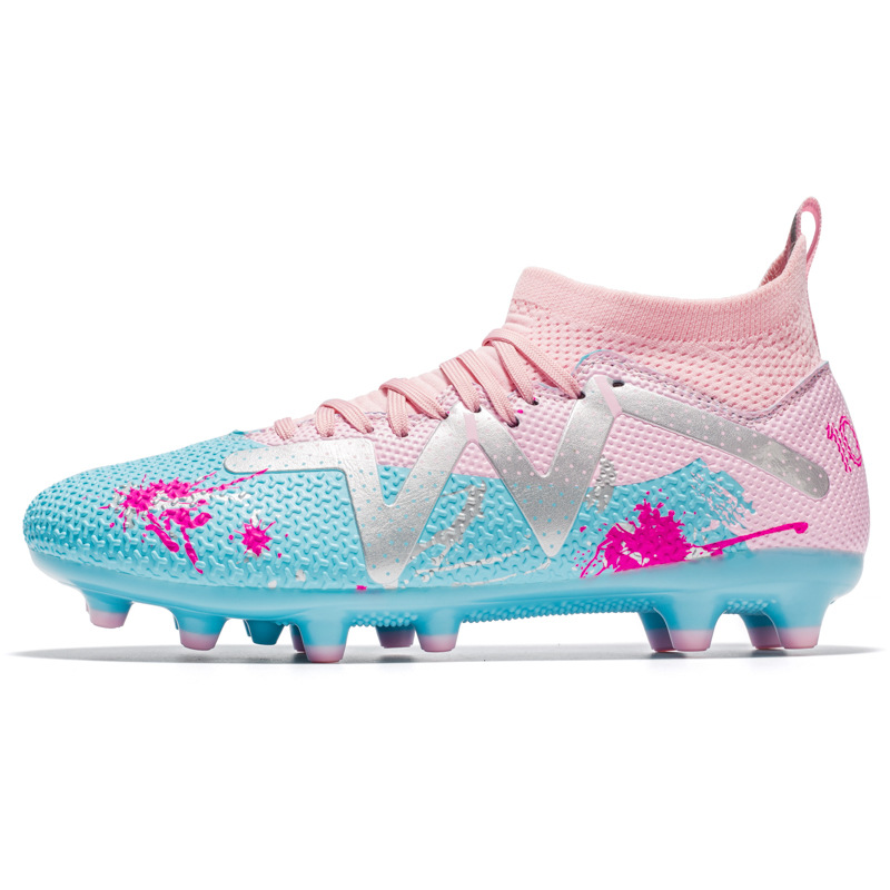 Cross-border football shoes men's broken nails ag long and short nails TF female students high-top sneakers outdoor sports graffiti training shoes