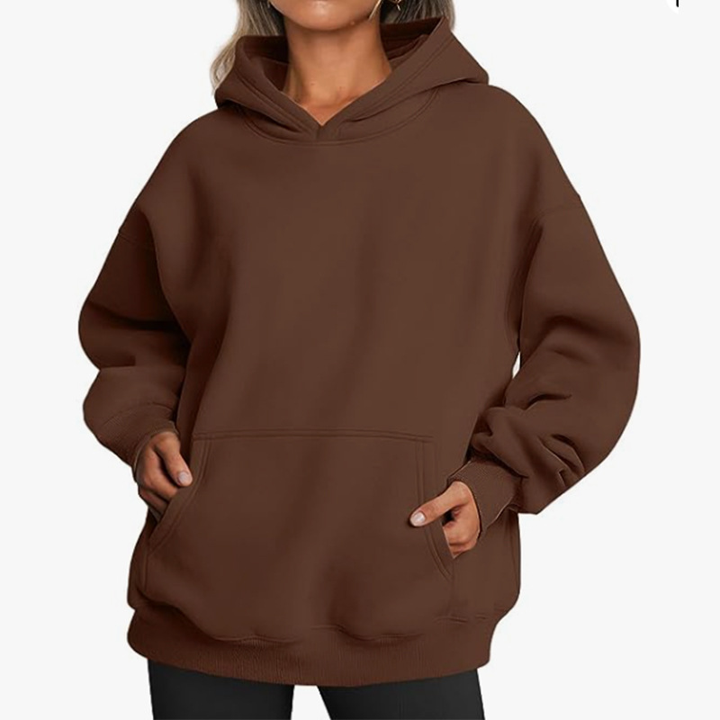Picture of Amazon Europe and the United States cross-border foreign trade independent station 2023 new women's spring and autumn hooded sweater casual pocket jacket