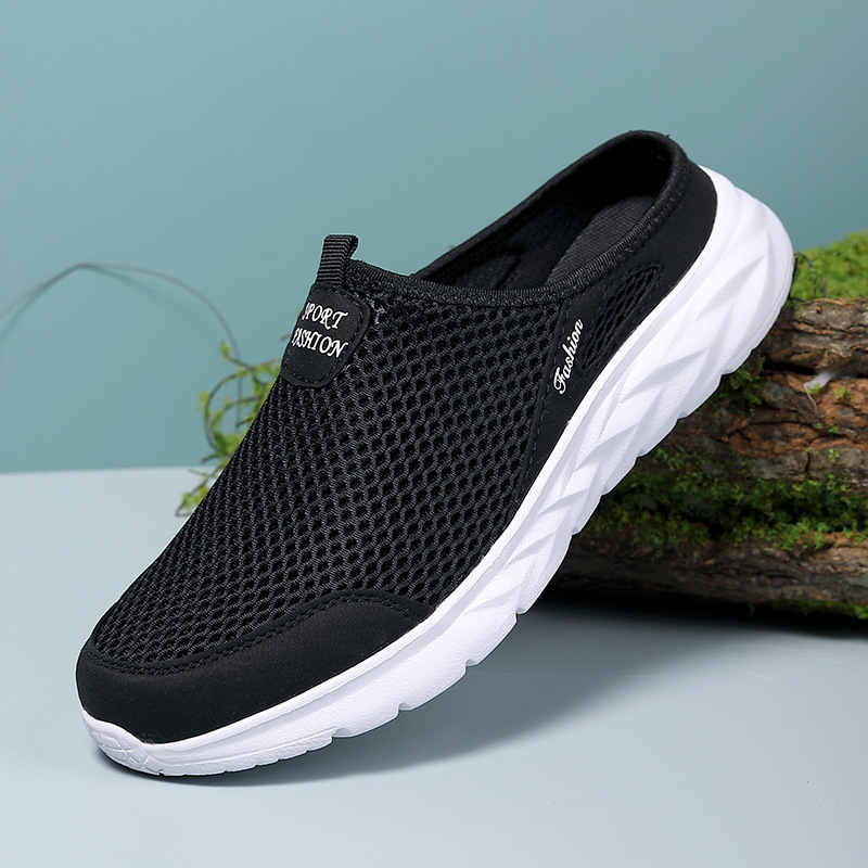 2025 Summer New Mesh Shoes plus size Fashion Men's Slip-on Casual sneaker Hollow Breathable Trendy Men's Shoes