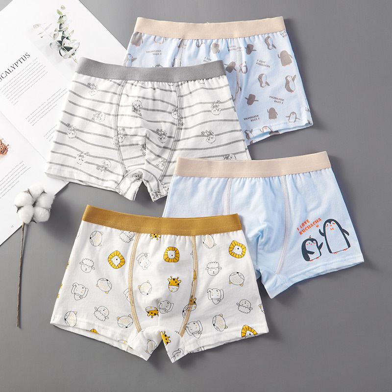 Picture of Children's underwear in large children's baby shorts boys underwear flat angle fine shuttle cotton boys underwear wholesale