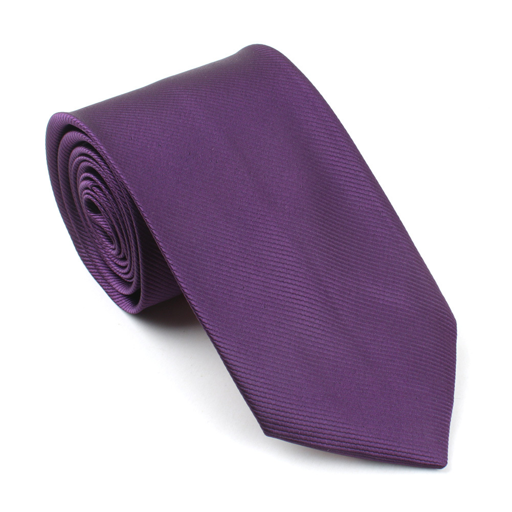 Picture of Men's tie cross-border polyester silk 8cm dress solid color fine thread jacquard collar pole spot wholesale one