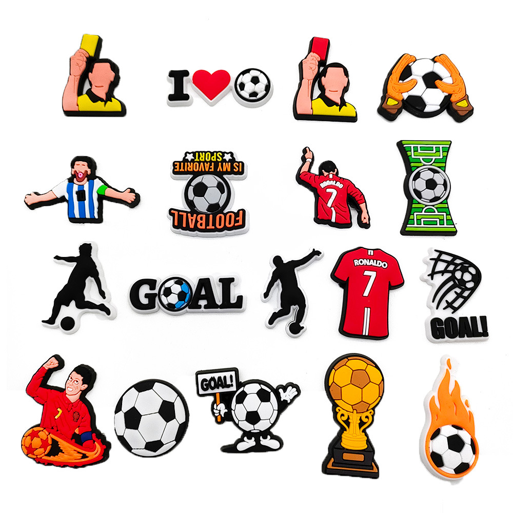 Personalized football sports sneaker flower hole shoes shoe buckle Amazon hot DIY garden shoes accessories accessories