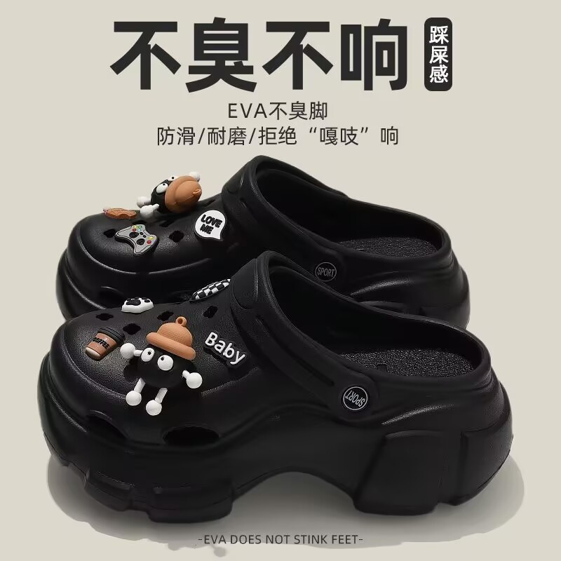 Picture of Baotou EVA hole shoes in 2025 new fashion and versatility student comfortable and casual two-wear non-slip slippers for women's summer