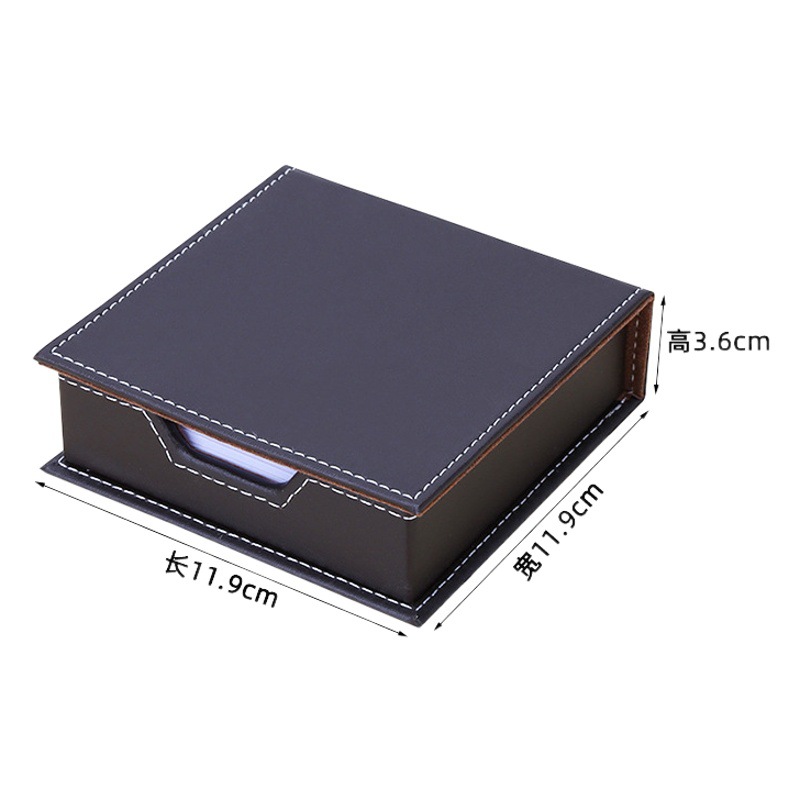Casual Note Box, Note Paper, Leather Small Storage Box, Desktop Mini Sticky Note Box, Card Business Gift