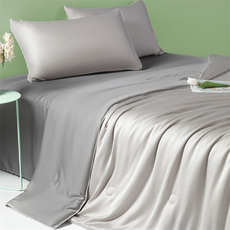 Picture of Class a Light Luxury Washed Ice Silk Summer Quilt Four-Piece Set Air-Conditioned Quilt Embroidered Summer Cool Quilt Three-Piece Set Summer Thin Quilt Ins
