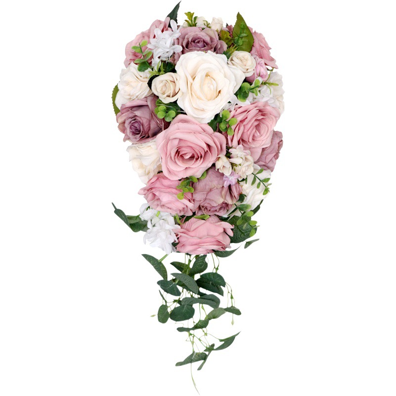 Factory spot simulation bride holding flowers Western-style wedding water drop waterfall holding flowers wedding photo props wholesale