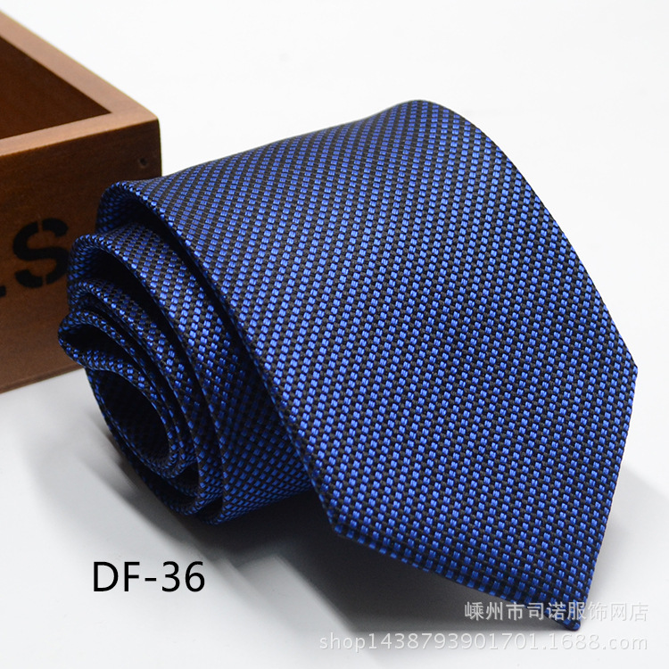 Picture of Tie business formal men's tie polyester yarn Arrow 8cm business tie
