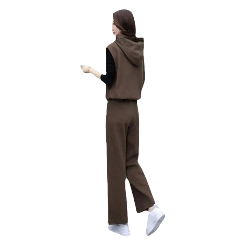 2022 Autumn New elegant age-reducing slimming wide-leg pants suit women's casual women's three-piece suit fashionable one-piece delivery