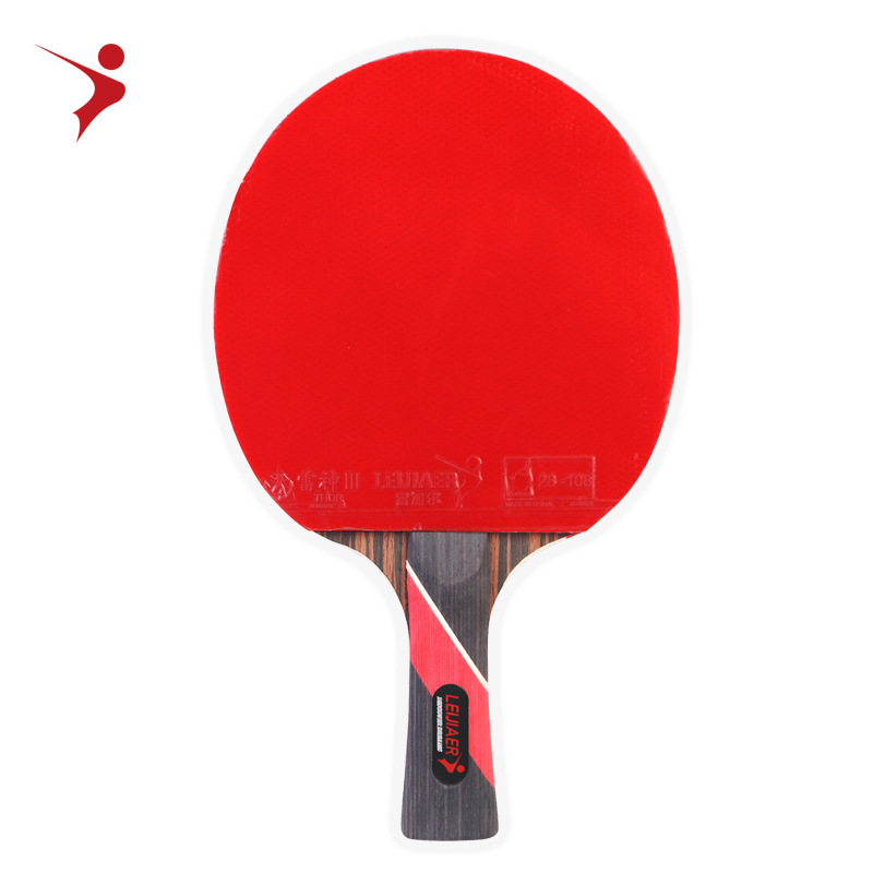 High-end Ebony pure wood game table tennis racket Raytheon 3 sets of rubber high elastic offensive double-sided anti-rubber delivery bag