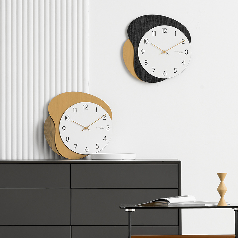 Wozoom No Punching Home Fashion Clock Modern Simple Popular Clock Living Room Creative Accessible Luxury Wall Clock