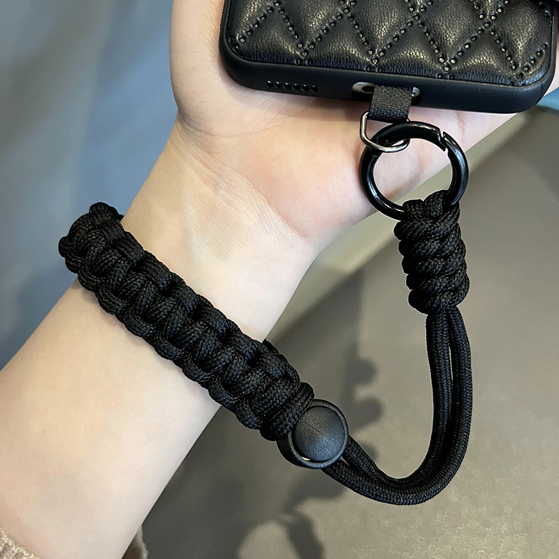 Mobile Phone Lanyard Hand-woven Widened Wrist Travel Short Mobile Phone Chain Pendant Bag Camera Women's High-end Lanyard