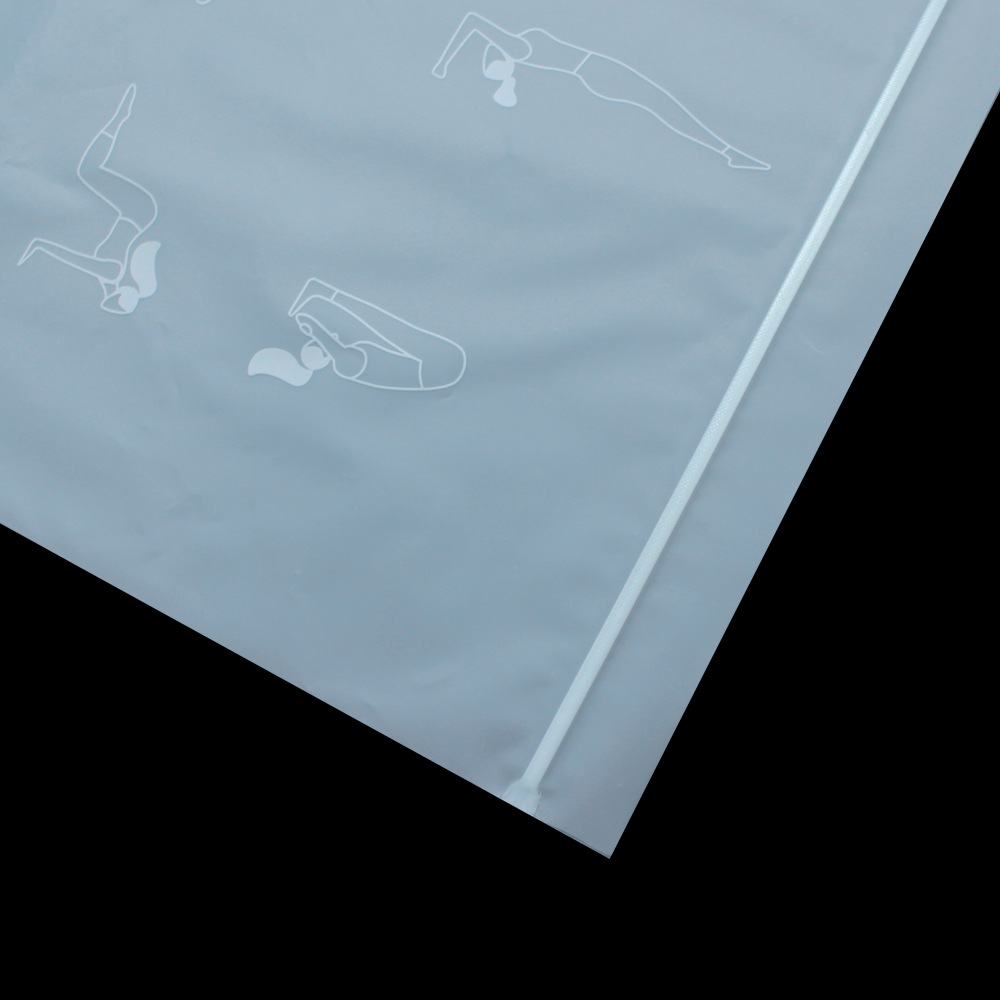 Picture of Clothing Frosted Zipper Bag Socks Packaging Bag Clothes Packaging Bag Frosted Self-sealing Bag Fully Biodegradable Bone Bag