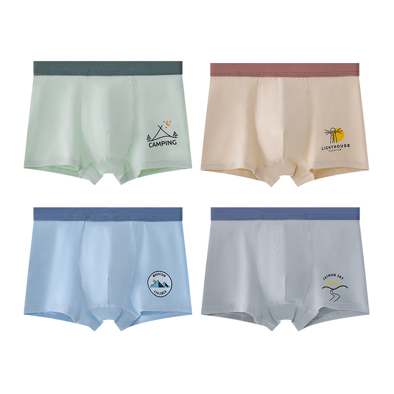 Picture of Teen Underwear Men's Pure Cotton Underwear Student Development Period Boys Junior High School Students Fat Children High School Students Big Children Shorts