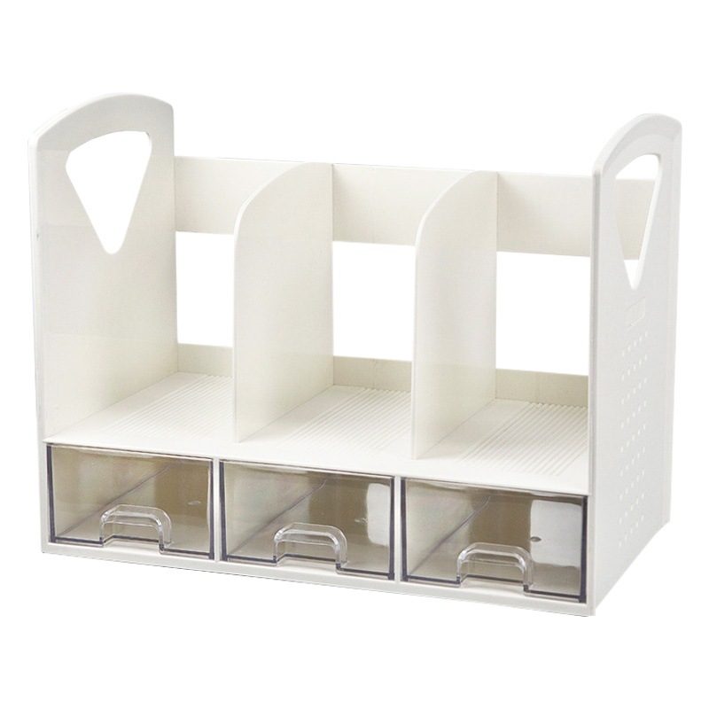 Desktop Bookshelf with Drawer Simple Book Stand Book Stand Book Storage Rack Book Stand Student Bookshelf