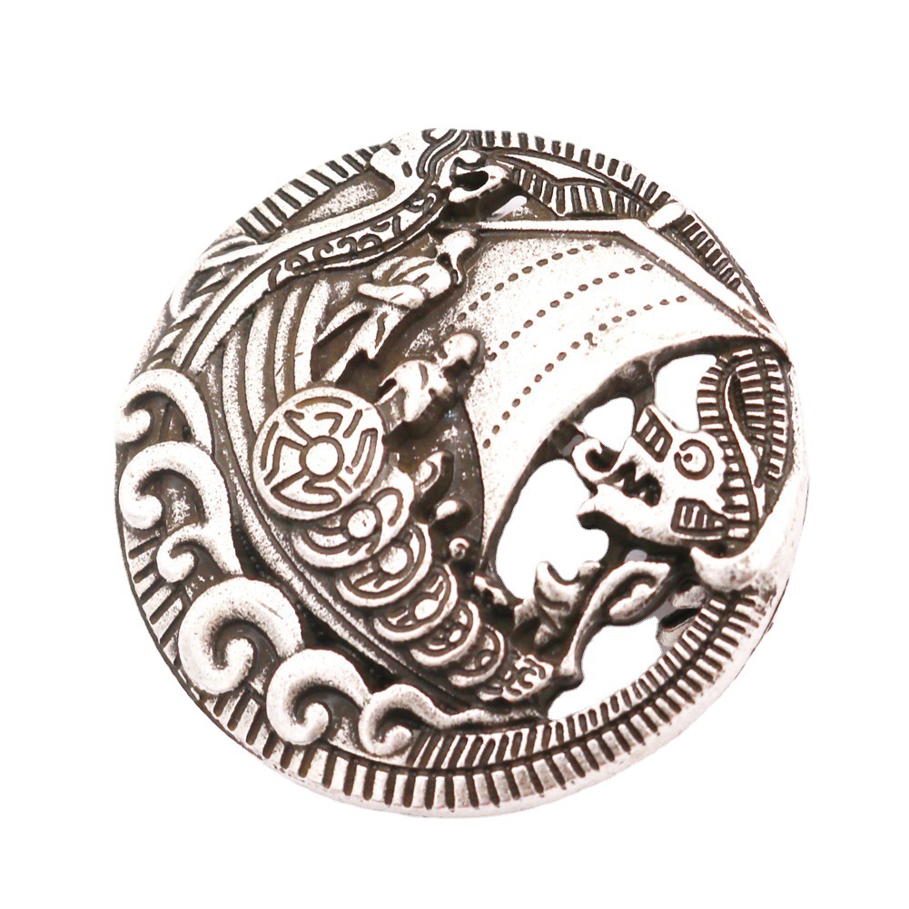 Picture of Cross-border explosions Celtic Viking warship brooch pin retro metal brooch European and American fashion jewelry wholesale