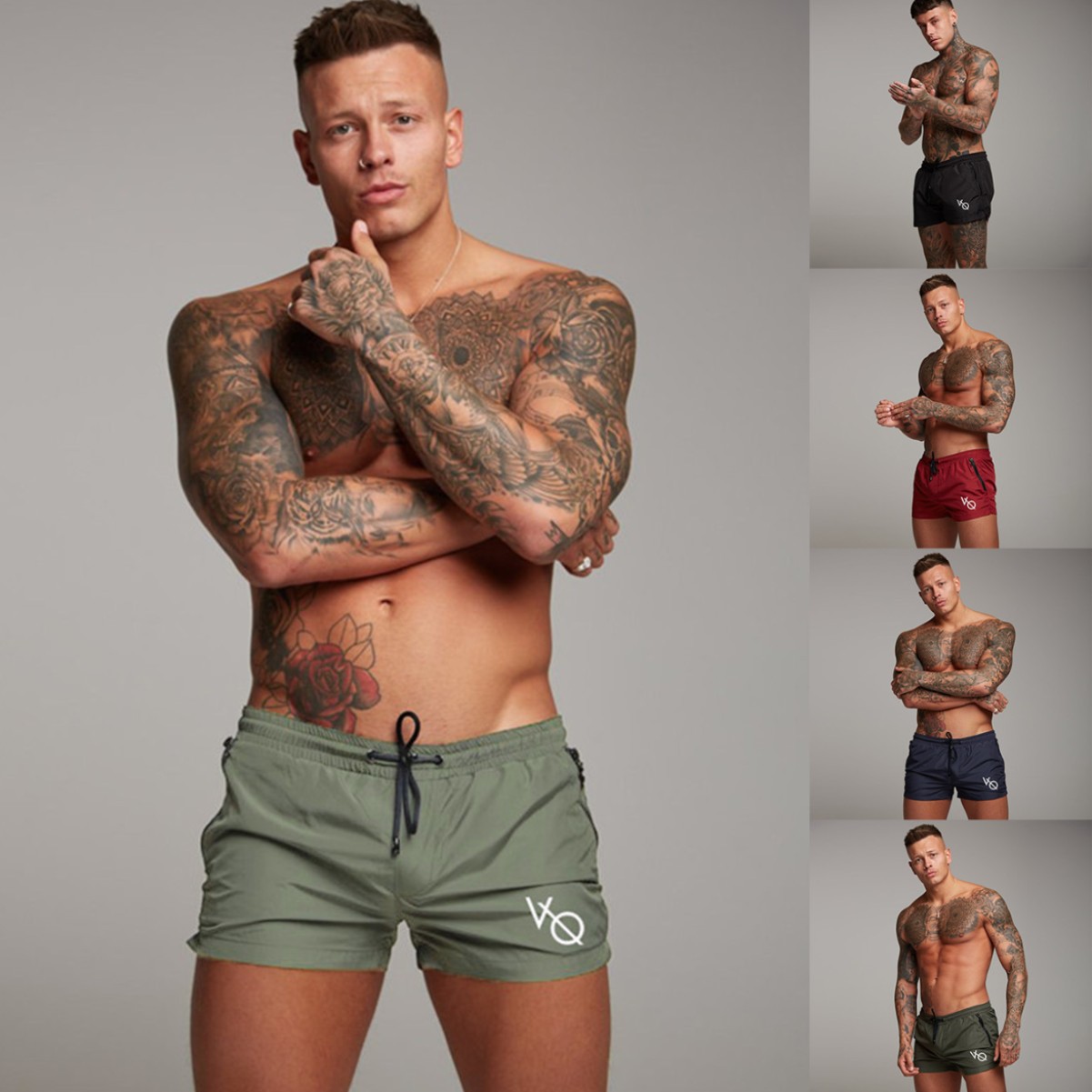 Muscle Fitness Brothers Summer New Sweat-Absorbent Sports Pants Running Slim Shorts Men's Quick-Drying Cross-Border Hot Sale