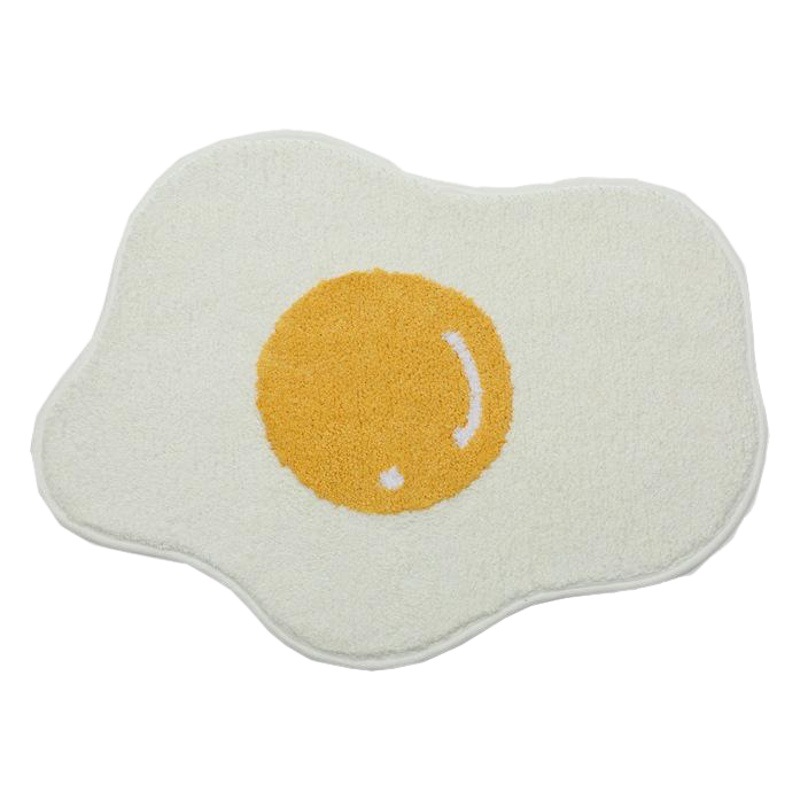 Cartoon Carpet Poached Egg Children's Floor Mat Entry Door Mat Bathroom Toilet Egg Cross-Border Amazon Home Door