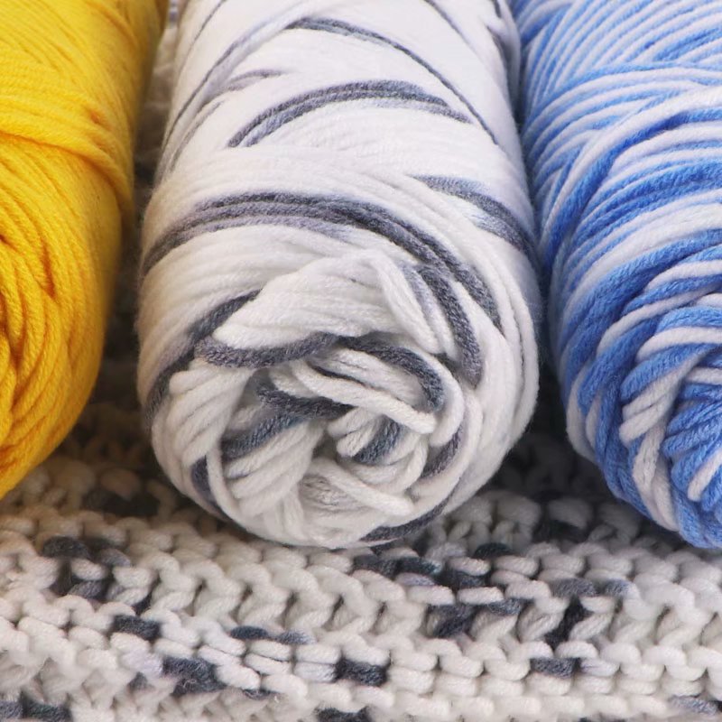 Picture of 8-Strand Lover's Cotton Yarn for Knitting Scarves, Multi-Strand Milk Cotton Baby Cotton Yarn for Knitting Hats and Coats by Hand