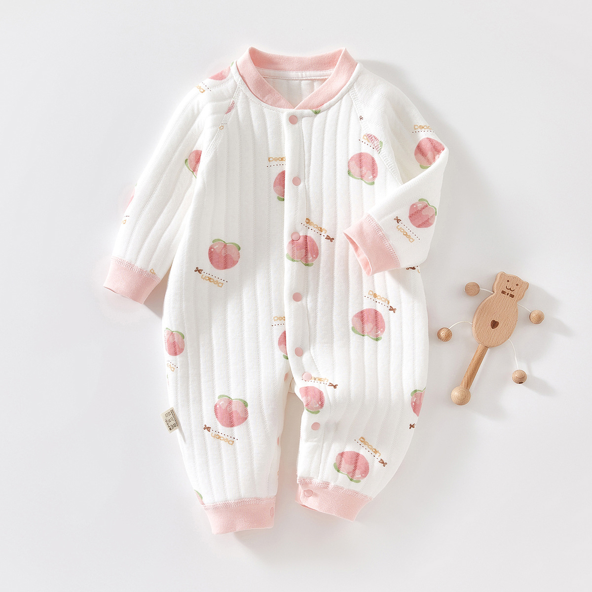 Picture of Baby Jumpsuit winter warm long-sleeved romper autumn and winter bottoming warm clothes newborn baby clothes winter pajamas