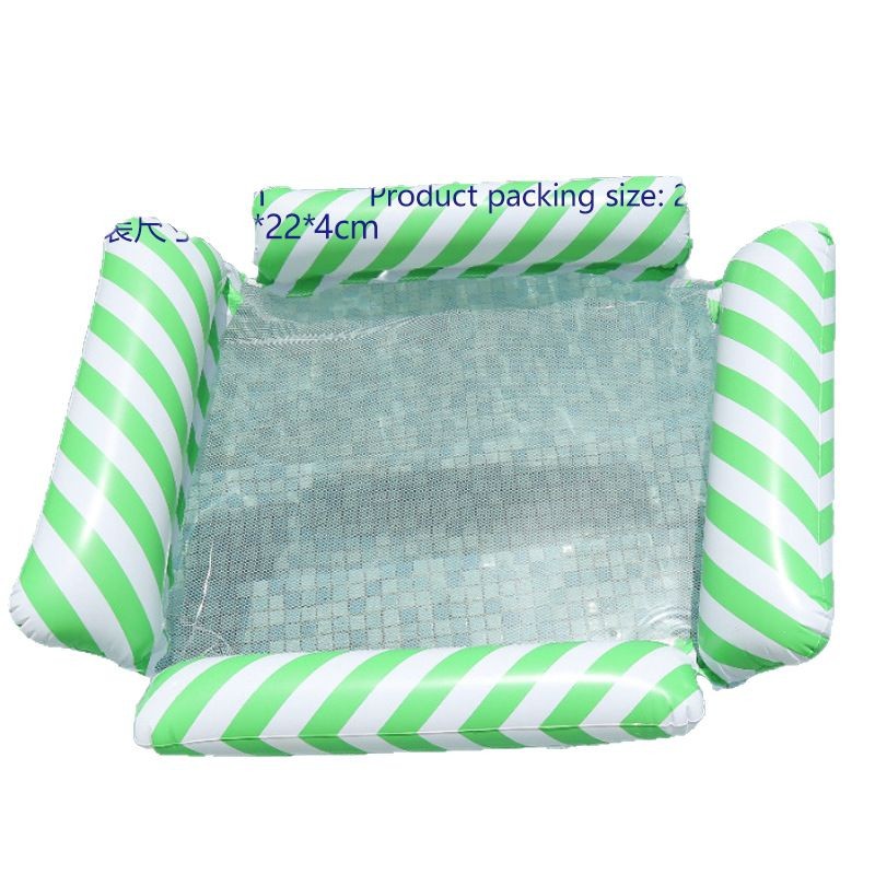 Picture of Cross-border new inflatable floating row outdoor foldable backrest mesh floating bed water inflatable supplies recliner floating bed