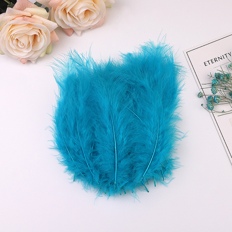Picture of Cross-Border Wholesale Turkey Feathers Pointed Tail Velvet Feathers Colorful Feathers Dream Catcher Feathers Feather Lamp Wave Ball Feathers