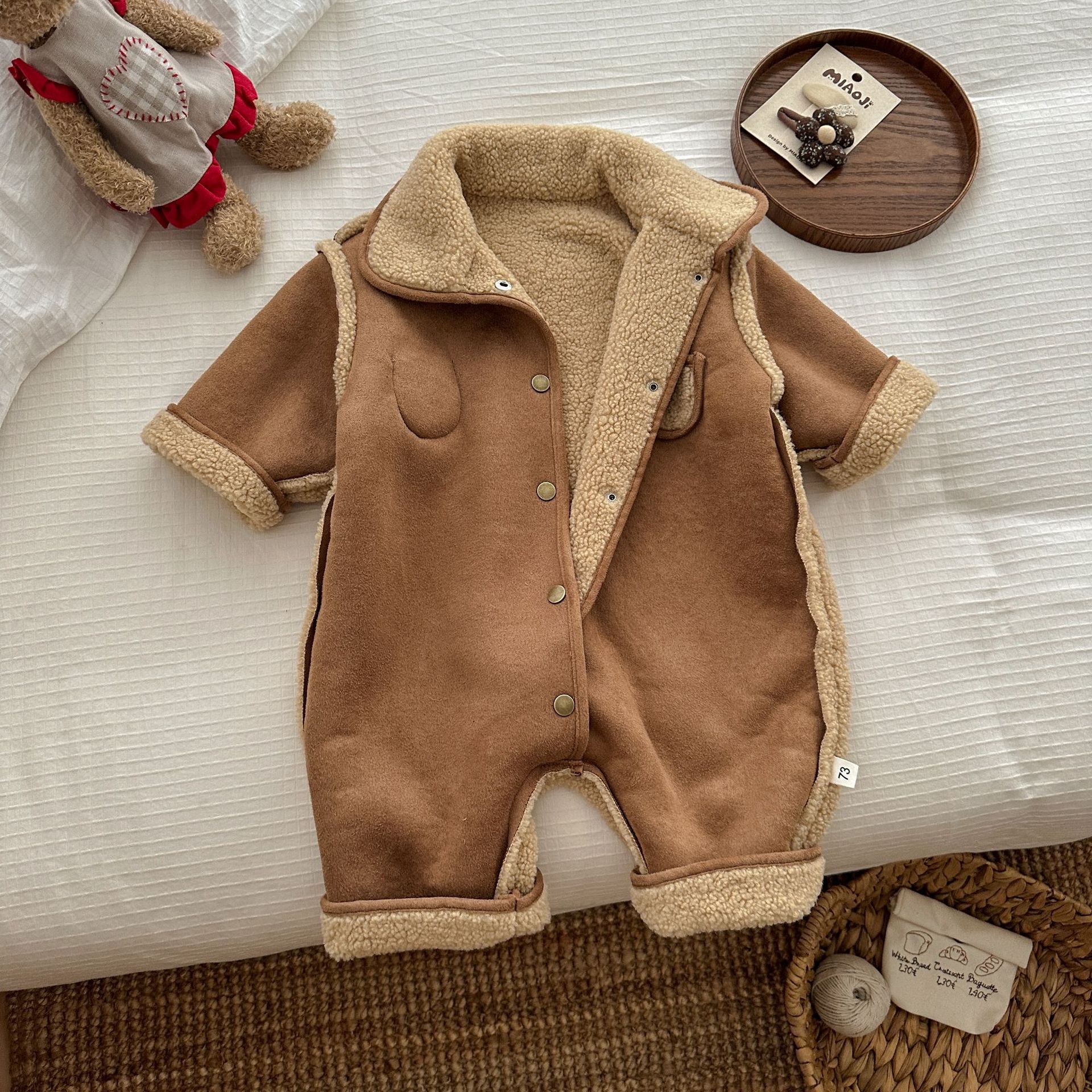 New Korean-style Warm Baby Clothes for Autumn and Winter Trendy Outfit for Men and Women