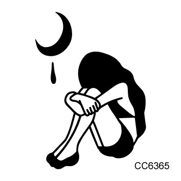 Picture of Cross-border supply waterproof dark tattoo stickers bad girl tattoo stickers fun hand-painted lines black and white tattoo